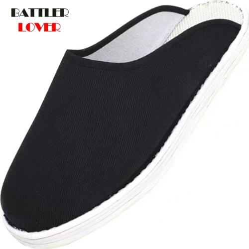 2020 Shoes Men Cotton Breathable Slipper Unisex High Quality Cotton Sole Handmade Anti-odor Mens Chinese Kung Fu Shoes Tai Chi