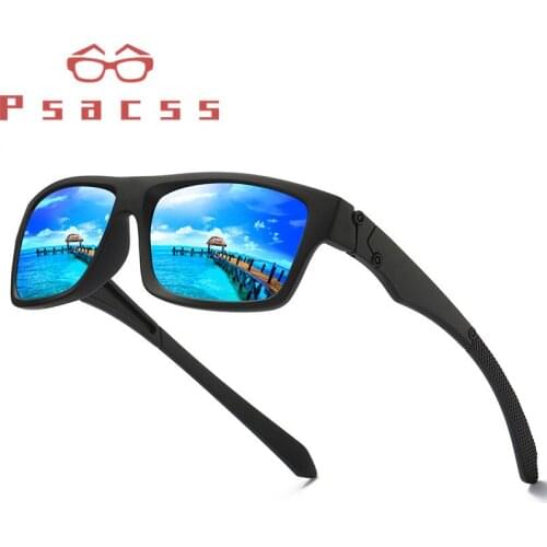 Psacss Classic Square Polarized Sunglasses Men Vintage High Quality Retro Brand Designer Male Fashion Driving Sun Glasses UV400