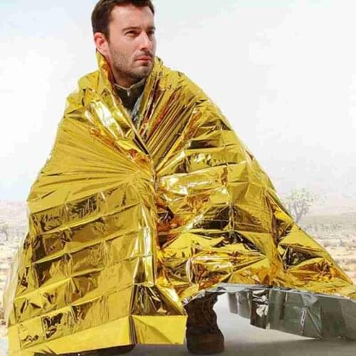 130*210cm Outdoor emergency blanket emergency blanket insulated polyester film portable reusable survival first aid rescue