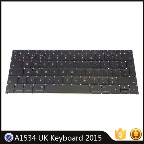 Original Laptop Keyboard UK Standard For Macbook 12" A1534 Early 2015 English Keyboard MF855 MF865 EMC2746 Repair Replacement