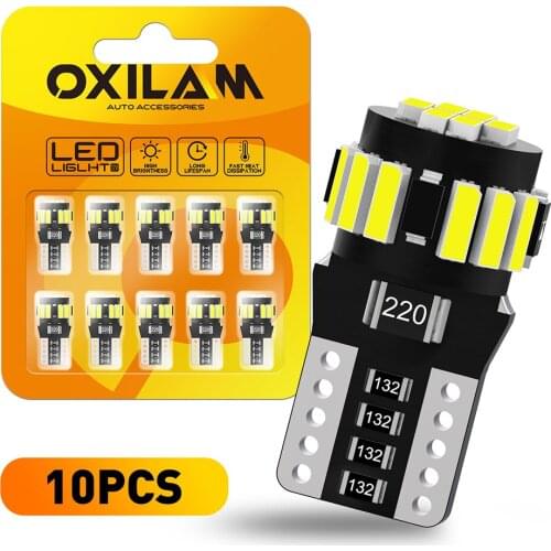 OXILAM 10Pcs T10 Led Super Bright Canbus Car Interior Lamp For Volkswagen Golf 4 5 6 7 VW Passat B6 B7 B8 CC W5W LED Light Bulbs