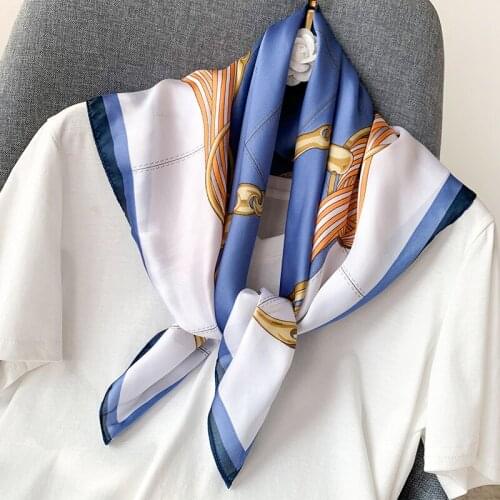 Spring and autumn lady Square scarf new tourism sunscreen shawl women quality silk scarves Luxury Fashion print Muslim headcloth