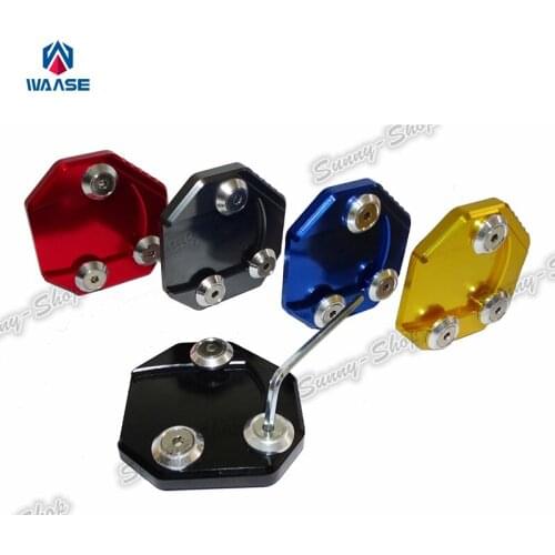 Motorcycle Kickstand Foot Side Stand Extension Pad Support Plate For SUZUKI GSR750 GSR 750 2011 2012 2013 2014 2015 2016
