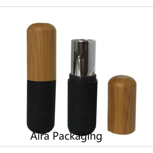 Empty Bamboo Lipstick Tubes 2.7mm Plastic High Grade Lip Balm Refillable Bottle Cosmetics Packaging10pcs/lot