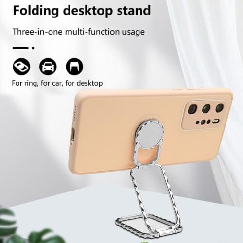 Adjustable Mobile Phone Ring Holder Lift Back-Mounted Circle Foldable Bracket Metal Universal Desktop Phone Stand