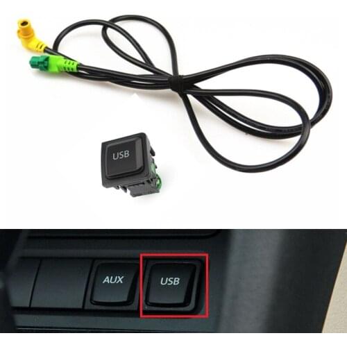 For RCD510 RNS315 USB Adapter Switch Button harness For vw Passat B6 B7 CC Golf 6 Jetta 5 mk5 6 mk6 Tiguan Polo 5KD035726A