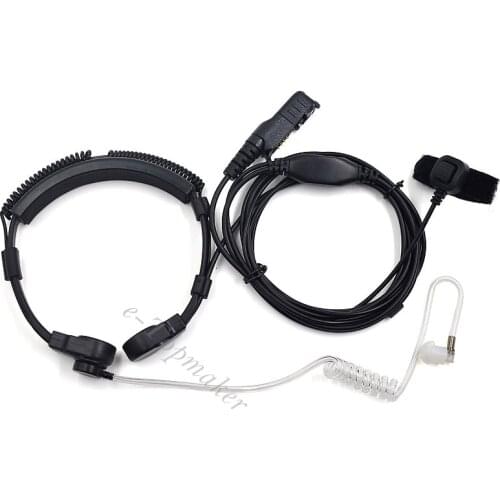 XQF Adjustable Throat Microphone Mic Earpiece Headset for Motorola DP2000 DP2600 MTP3200 MTP3250 XiR P6620 E8600 Portable Radio