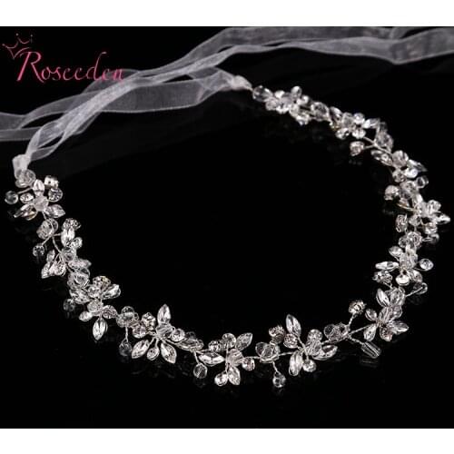 Shinny Crystal Bridal Wedding Head Piece Bride Headwear Headband Hair Band 100% Handmade Women Party Jewelry Accessories