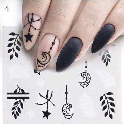 1 Sheet DIY Flower Leaf Pattern Nail Art Stickers Colorful Slider Transfer Nail Stickers Decal Summer Manicure Nail Decoration