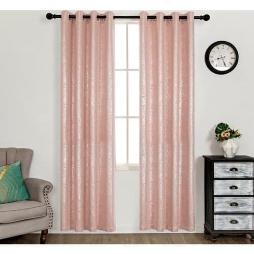 MERRYLIFE 1pair Modern Blackout Curtains For Window Silver Dots Printed Drapes Blackout Curtains For Living Room The Bedroom
