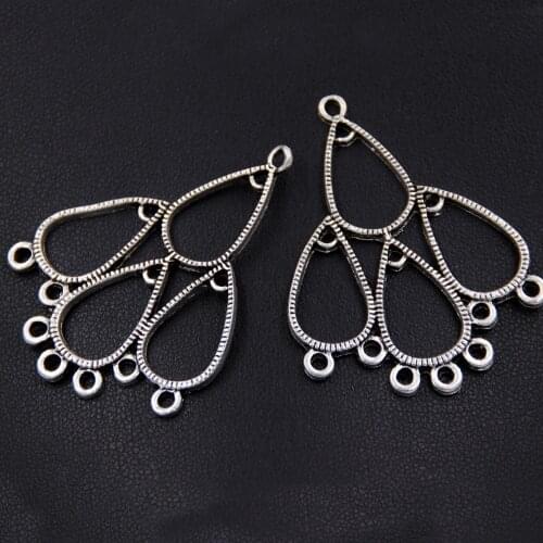 10PCS Silver Color Water Drop Alloy Charms Pendant Necklaces Bracelets Jewelry DIY Handmade Accessories A2397