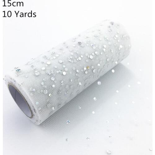 10Yards/roll 15cm Glitter Sequin Roll Fabric Spool Tutu Party Baby Shower Birthday Gift Wrap Wedding Decoration Party Supplies