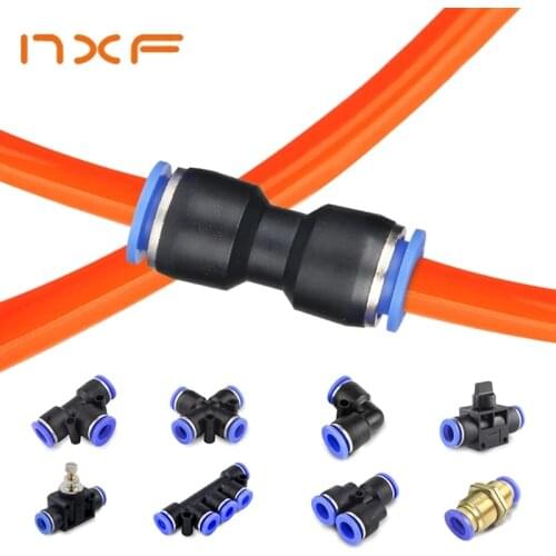 10pcs Pneumatic Fitting Quick Couplings for hoses Plastic Joint Compressor Push-in Quick Release Pipe for 4mm 6mm 8mm 10mm 12mm