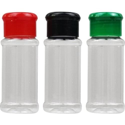 20Pcs/Set 100ml Spice Salt Pepper Shakers Black Seasoning Enpty Jar Can Pepper Bottle Barbecue Condiment Kitchen Gadget Tool