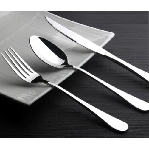 3Pcs Western Food Stainless Steel Cutlery Set Tableware Sets Fork Steak Knife Retro Gold Inlay Dinnerware Set