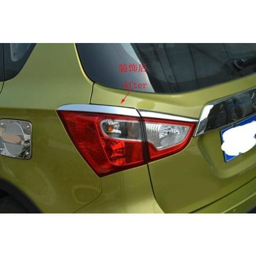 Rear Light Lamp Cover Trim Taillight decoration ABS Chrome For Suzuki SX4 S cross auto accessories 4pcs 2013