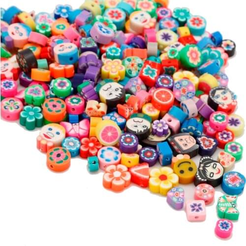50Pcs 6-15mm Jewelry Finding Clay Beads For Jewelry Marking Diy Loose Spacer Beads Bracelet Necklace Charm Accessories