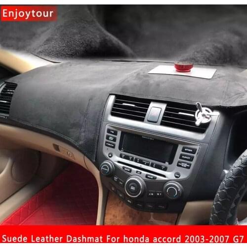 Accessories Car-styling Suede Leather Dashmat Dashboard Cover Pad Dash Mat Carpet for Honda Accord 2003 2004 2006 2007 G7 RHD