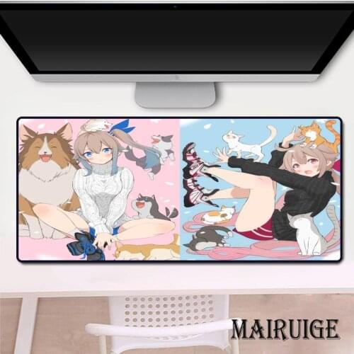 XGZ Large MousePad XXL Pretty Girls MouseMat Computer Keyboard Anime Mousepad Pc Laptop Gaming Accessories Kawaii Desk Mat Rug