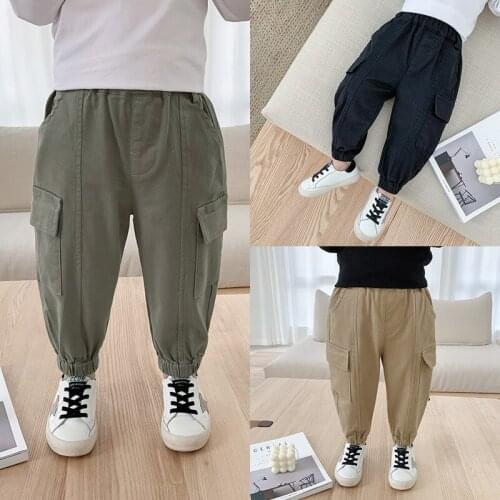 In Stock Spring Summer Thin Casual Pants Boys Kids Trousers Children Clothing Teenagers Formal Outdoor Elastic Waist High Qualit