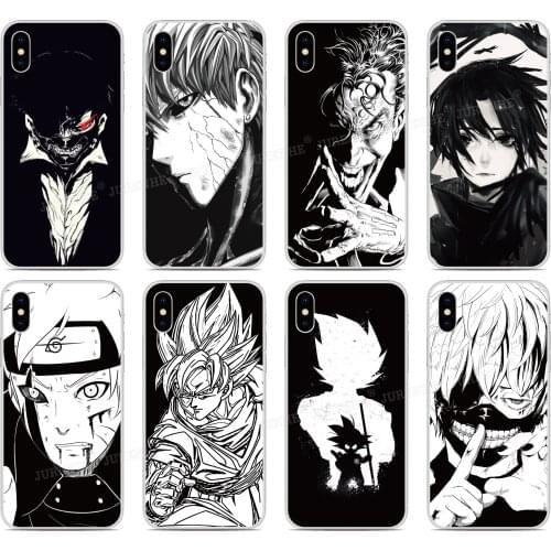 Black White Anime Cover For Moto G 5G Stylus E E6S 2020 One Fusion Plus Hyper Macro Vision Edge Fast P50 P40 G8 Power Lite Case