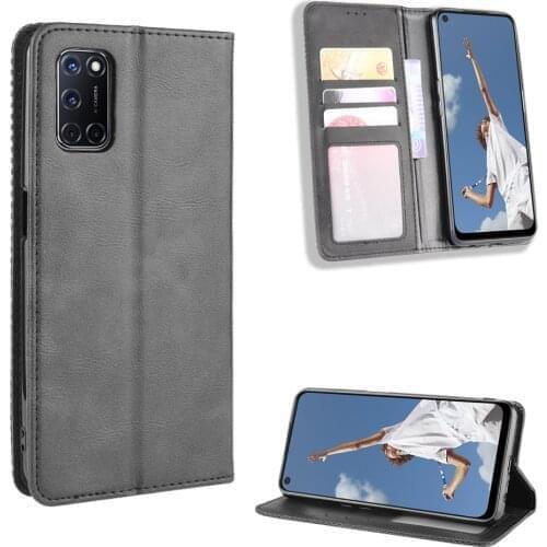 For Oppo A92 Case Premium Leather Wallet Leather Flip Case For OPPO A92 A 92 OPPOA92 Case 6.5 inch