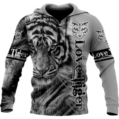 Animal Beautiful Love Tiger 3D All Over Printed Unisex Deluxe Hoodie Men Sweatshirt Zip Pullover Casual Jacket Tracksuits DW0289