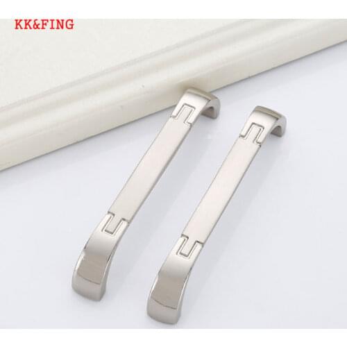KK&FING Modern Zinc Alloy Chrome Brushed Cabinet Knobs and Handles Wardrobe Cupboard Door Knobs Drawer Pulls Furniture Hardware