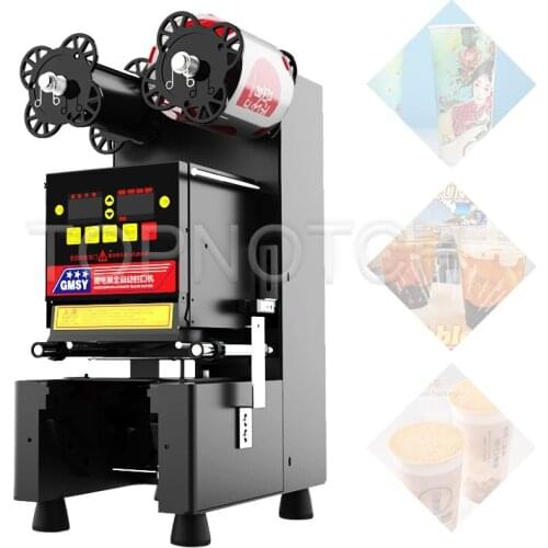 Commercial Automatic Cup Sealer Milk Tea Sealing Maker Equipment Juice Sealer Beverage Plastic Cup Sealing Machine