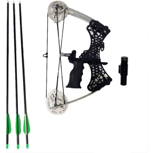 Composite Pulley Bow And Arrow Exquisite Fishing Bow And Arrow Outdoor Archery Fishing Bow And Arrow Suit Compact Mini