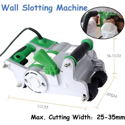 Wall Cutting Machine 35mm Industrial Wall Slotting Machine for House Installation/ Practical Line Slot Machine 1100W FL0932