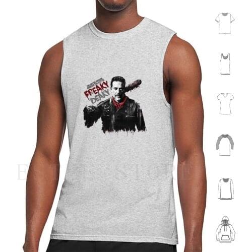 Negan-Freaky Deaky Tank Tops Vest The Walking Dead Twd Negan Rick Grimes Daryl Dixon Maggie Rogers Glenn Abe Zombie