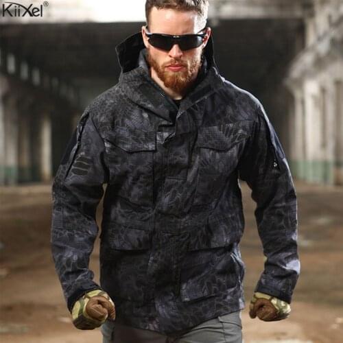M65 UK US Army Clothes Casual Tactical Windbreaker Men Winter Waterproof Flight Pilot Coat Hoodie Military Camouflage Jacket