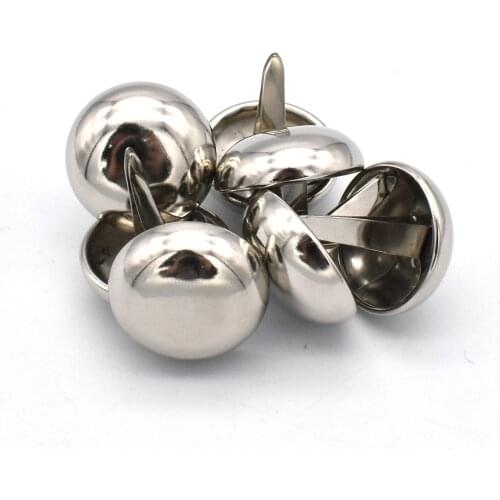 Nailhead Rivet Studs Spike Claw Dome Silver Iron Making Hardware Purse Handbag Craft Bag Leather DIY Accessories Supplies 50pcs