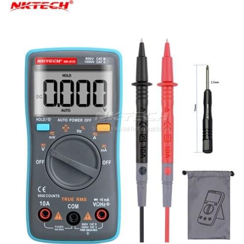NKTECH Digital Multimeter Pocket NK-51A NK-51B NK-51C NK-51D True RMS AUTO Range AC DC Volt Amp Resistance Frequency Temperature