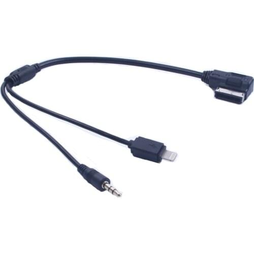 New Car AUX Mini USB to AMI Plug Audio Interface Cable Adapter for Mercede Benz to Phone 5 5s 6 Plus 7