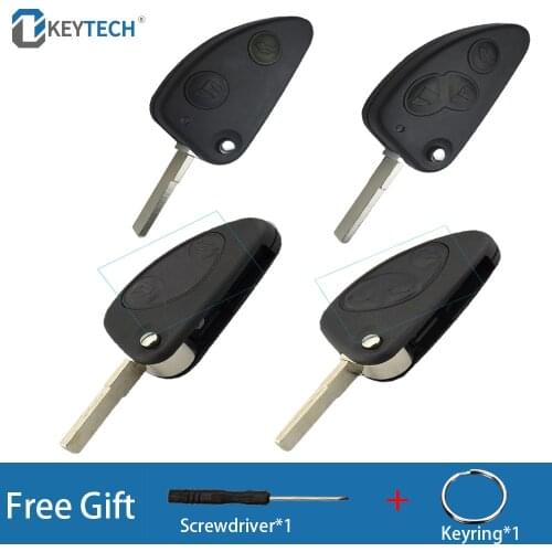 OkeyTech New Style 2/3 Button Replacement Flip Fold Remote Car Key Shell Case Cover Fob For Alfa Romeo 147 156 166GT SIP22 Blade