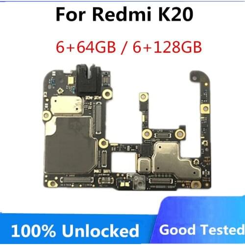 Original Unlock Motherboard For Redmi K20 With Android System For Xiaomi Redmi K20 Logic Board Mainboard Full Tested good work