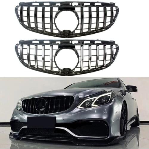 Car Front Racing Billet Bumper Grille Upper Facelift Grill For Mercedes Benz E-Class W212 2014 2015 GTR