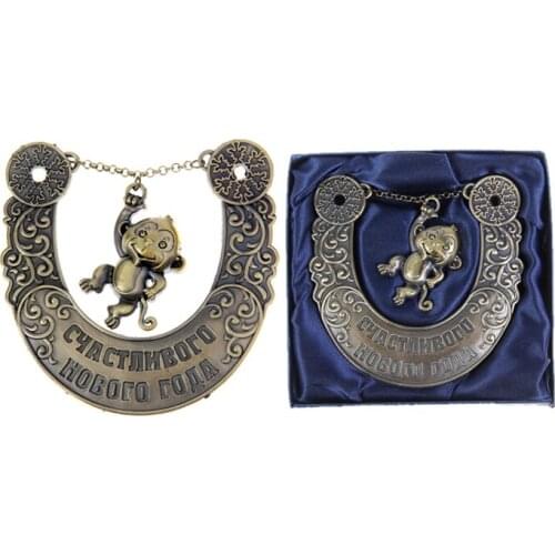 Horseshoe "Happy New Year" Unique popular Russian horseshoes Retro home and wedding decoration gift craft