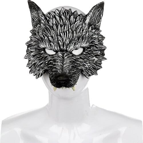 Halloween Venice Carving Retro Rome Wolf Head Masquerade Masks Terrorist Scary Cosplay Venetian Carnival Mask