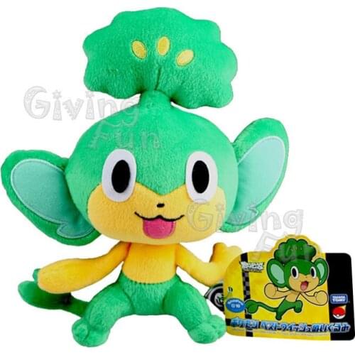 TAKARA TOMY Genuine Pokemon Pansage Cute Short Plush Action Figure Model Toys