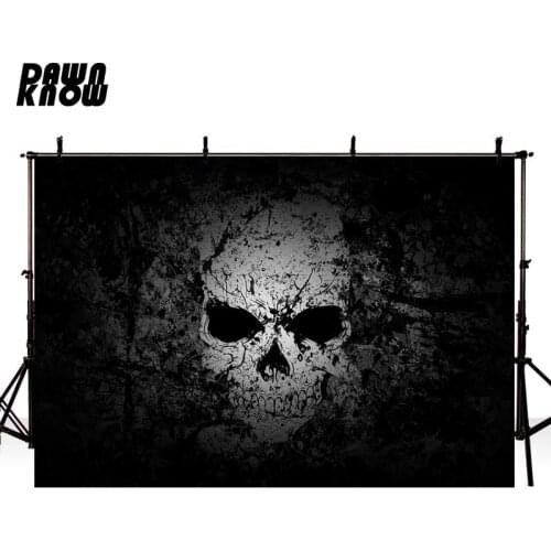 DAWNKNOW Texture Black Wall Skeleton Photography Background Photocall Photo Shoot Uniquely Backdrop Children Photo Studio lv2131