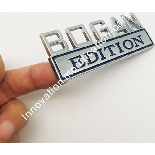 1pc big BOGAN EDITION chrome Badges emblem car sticker red neck edition