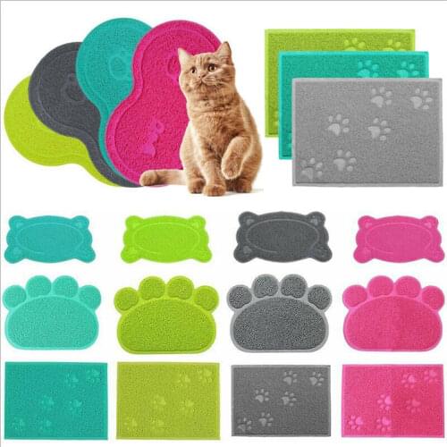 1pcs Pet Dog Puppy Cat Feeding Mat Pad Cute PVC Bed Dish Bowl Food Feed Placement Hot Sale Dog Suppliers