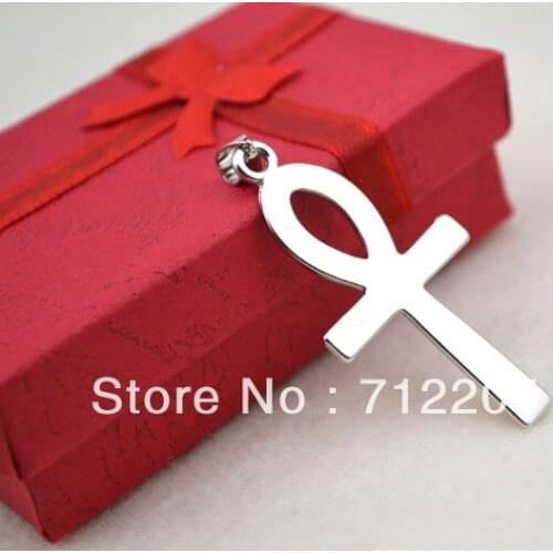 10pcs a lot fashion rhodium plated Egyptian Ankh cross pendants jewelry