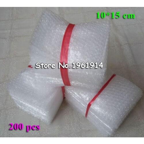 100*150mm Plastic Wrap Envelope white Bubble packing Bags PE clear bubble bag Shockproof bag double film bubble bag 200PCS