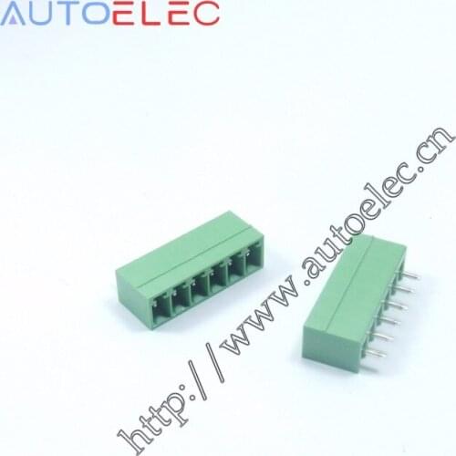 100pcs 3.81mm 6pin spacing pitch PCB terminal blocks 2EDGKA straight pin header MCV 1.5/ 6-G-3.81 1803468