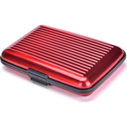 Aluminum Business Shiny Metal Cardholder Box Card Holders & Note Hold Card Waterproof Credit Card ID Holder Case