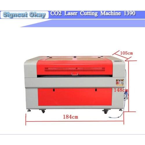 DSP control co2 1390 laser cutting machine with 100w/150W RECI laser tube cutter machine